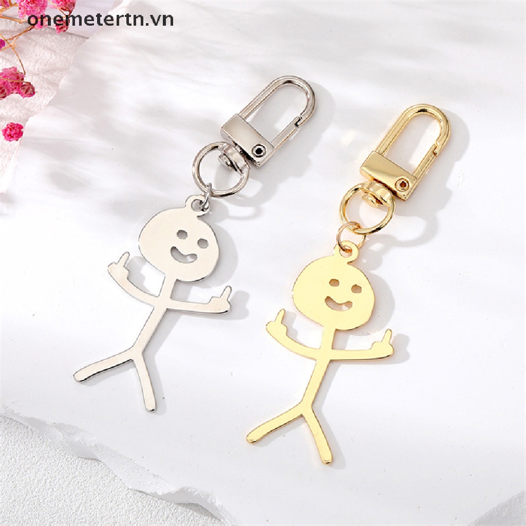 Onemetertn Móc Khóa Hình Ngón Tay Giữa Phong Cách Punk Hip Hop Đơn Giản