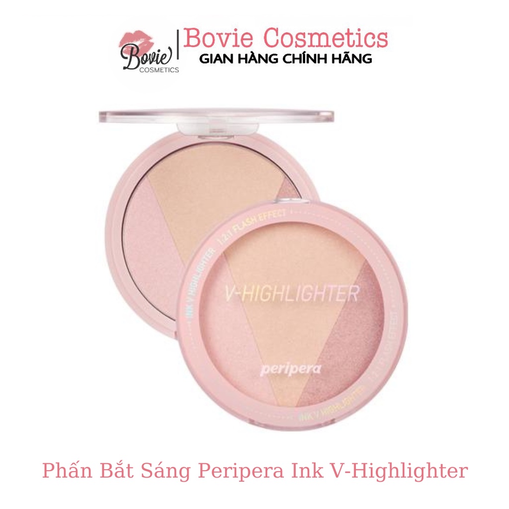 Phấn Bắt Sáng Peripera Ink V-Highlighter Tone Màu 1 2