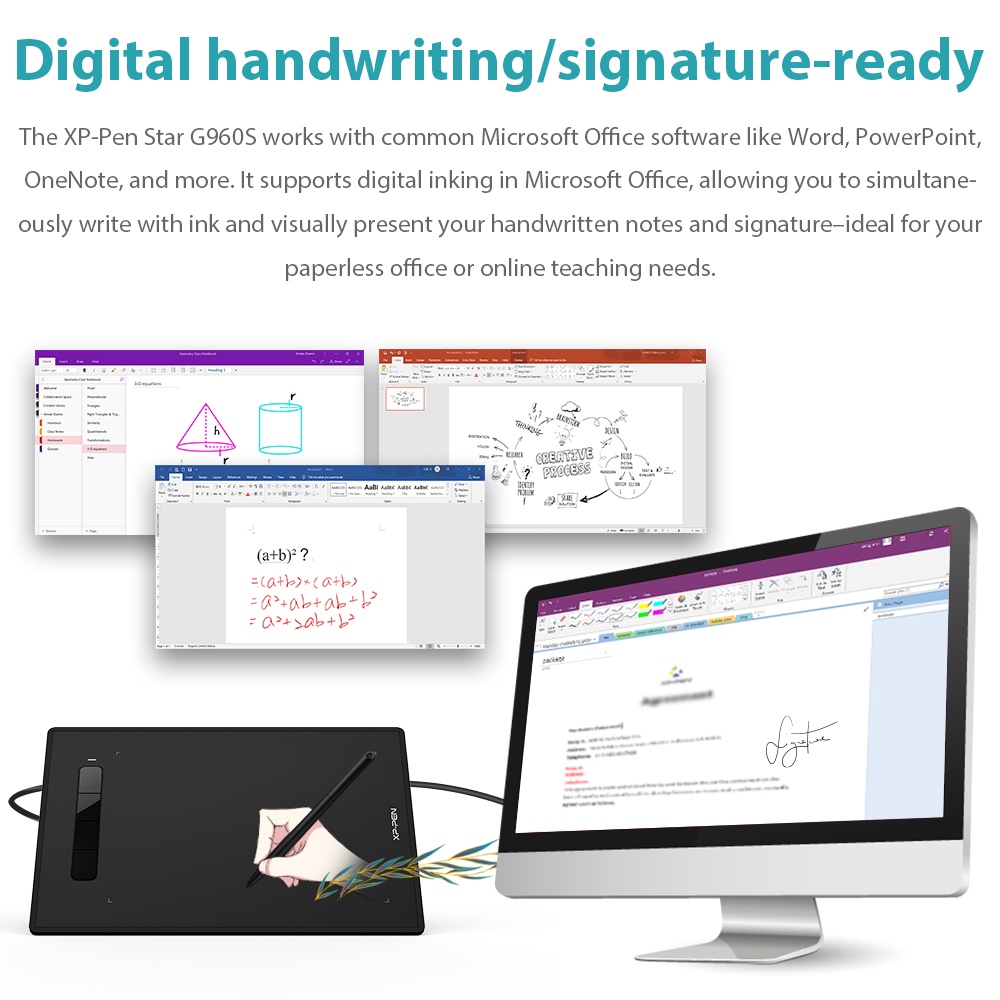 Bảng vẽ điện tử XPPen Star G960S Cho Android & PC / Laptop Có Chức Năng Nghiêng Với Pin  Và 9X6 Inch