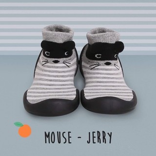[Mã SKAMA8 giảm 8% đơn từ 300k] CHÍNH HÃNG GGOMOOSIN GIÀY TẬP ĐI CHO BÉ CƯNG-MOUSE SỌC ĐEN