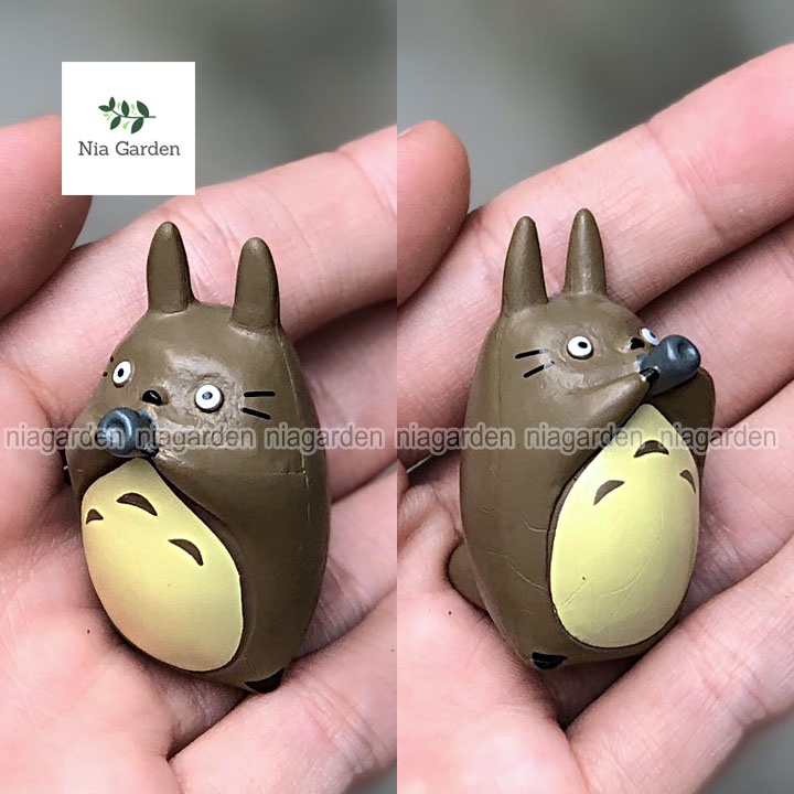Tiểu cảnh Totoro trang trí chậu cây sen đá xương rồng mô hình nhân vật hoạt hình Anime terrarium mini Nia Garden N5
