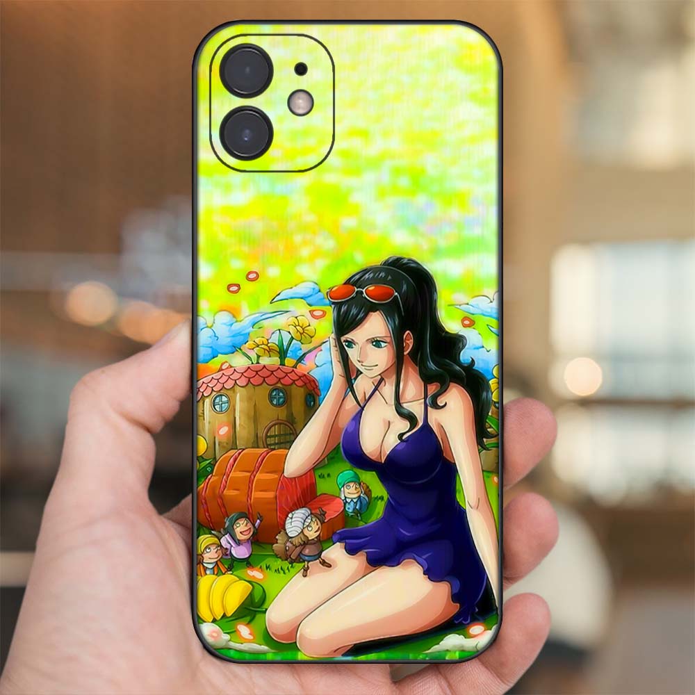 Ốp lưng iPhone 12 dẻo đen cạnh vuông in hình Nico Robin One Piece Đảo Hải Tặc