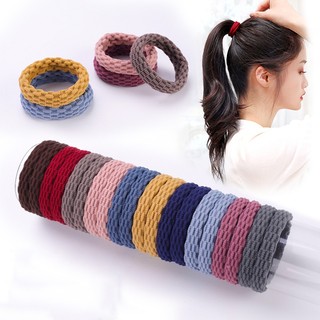 Set 20 dây thun buộc tóc màu trơn đơn giản thời trang cho nữ