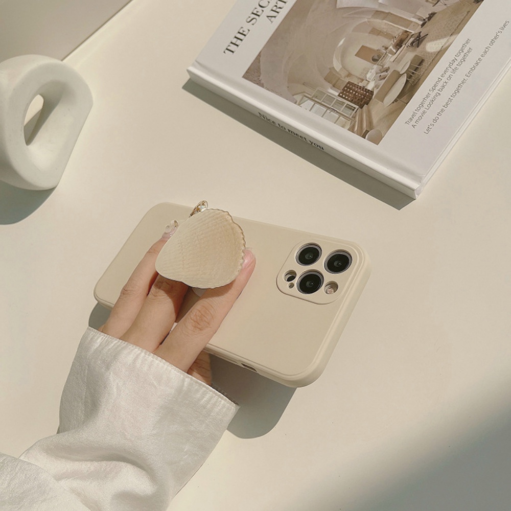 Ốp Điện Thoại TPU Mềm Chống Mồ Hôi Có Giá Đỡ Thời Trang Cho IPhone 14 Pro Max 11 7Plus 13 12 11 Pro Max X XS