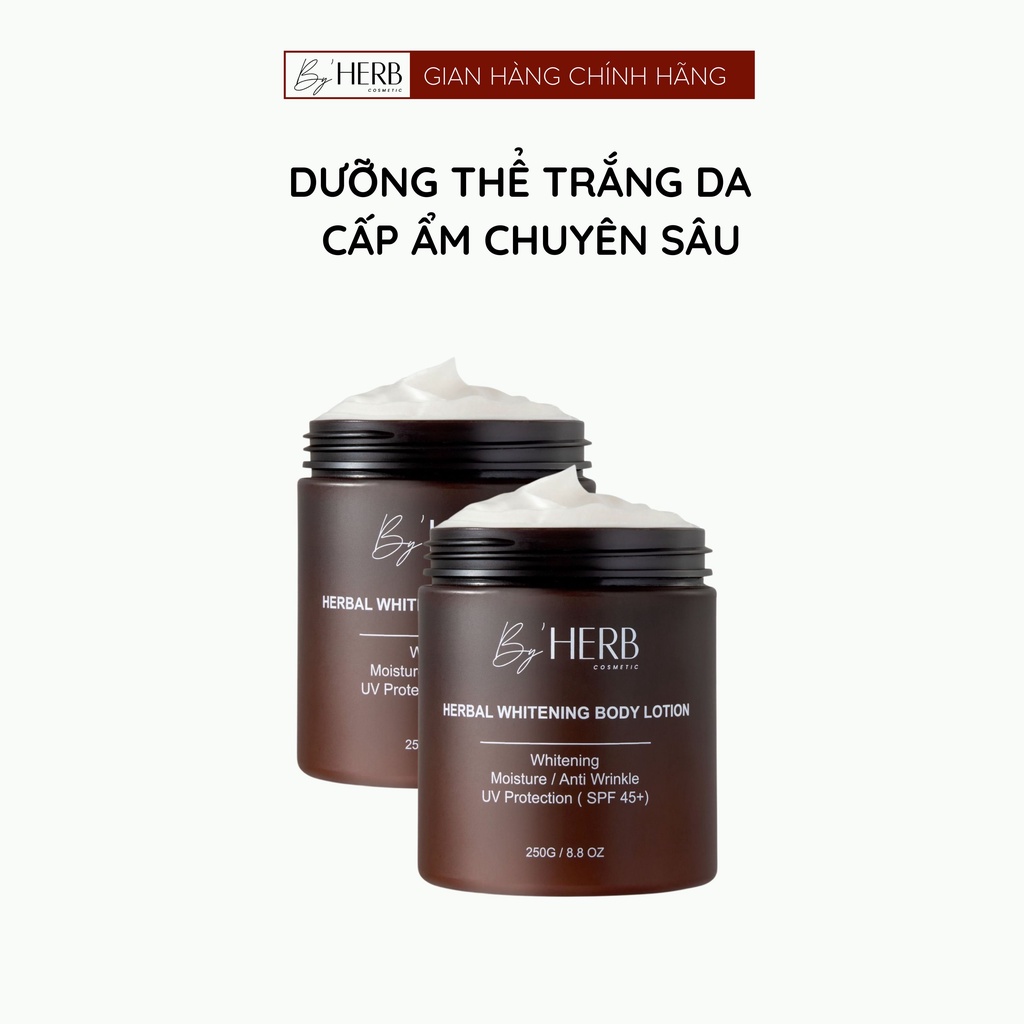 Combo Kem Dưỡng Trắng Da Body - Herbal Whitening Body Lotion By'HERB 250g