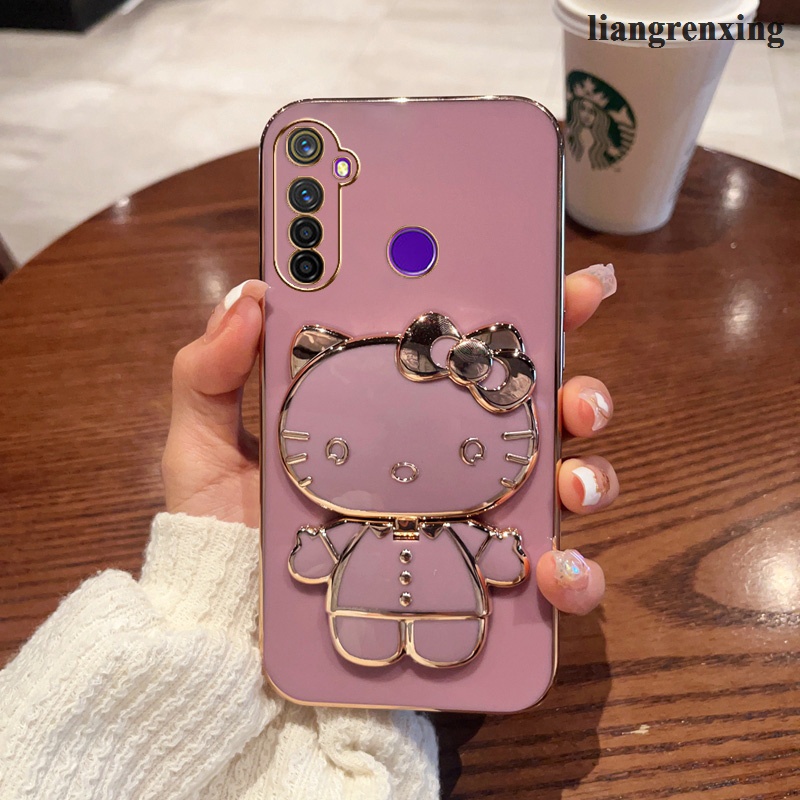 Ốp lưng  realme 5 realme c3 realme 5i realme 6i realme 5 pro Ốp Điện Thoại Silicon Mềm Chống Sốc Mạ Điện DDKTM01 Cho realme 5 realme c3 realme 5i realme 6i realme 5 pro viền vuông cute