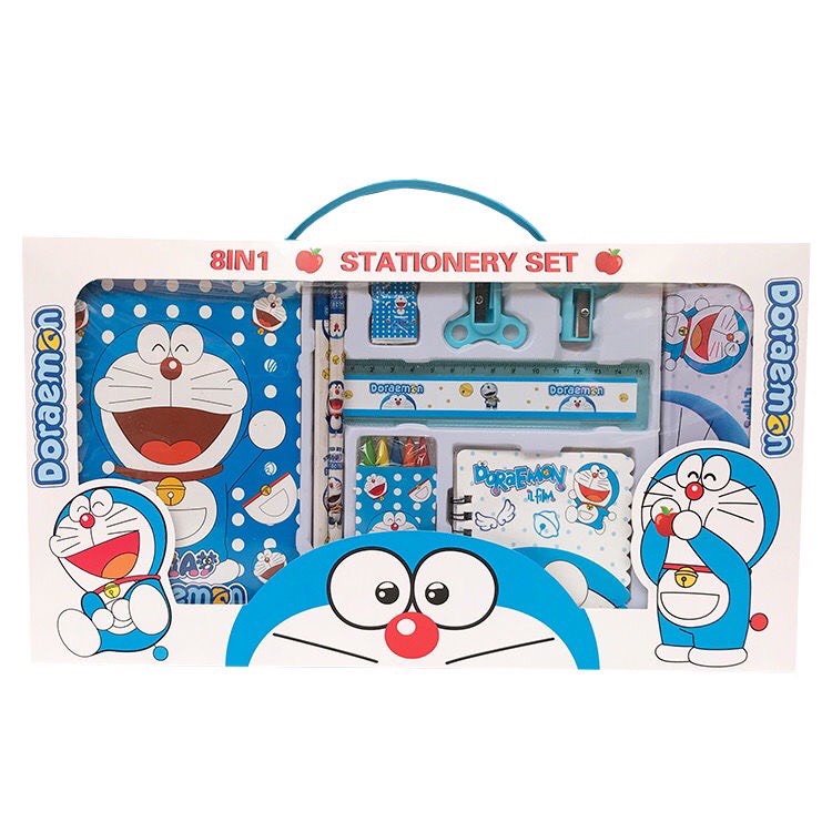 [ HÀNG ĐẸP ] Bộ dụng cụ học tập 10 món màu sắc ngộ nghĩnh cho bé trai bé gái_ Đồ dùng học tập cho bé giá rẻ