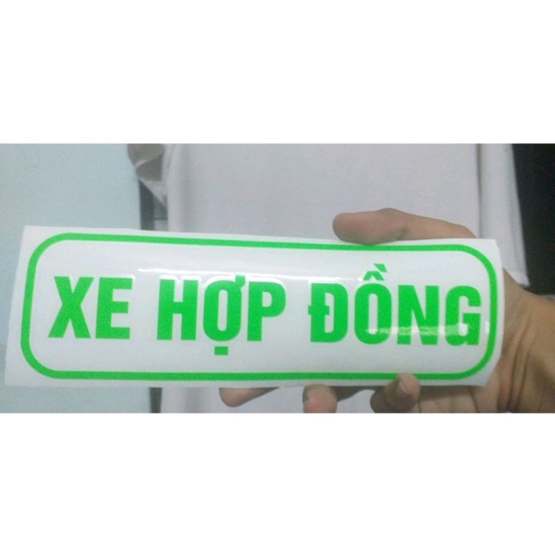 Tem phù hiệu xe hợp đồng, xe taxi decal dạ quang