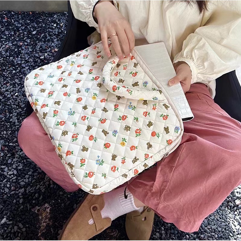 Túi Đựng laptop 13.3 / 14.1 / 15.6 / 15inch Chống Sốc In Hình Gấu Dễ Thương