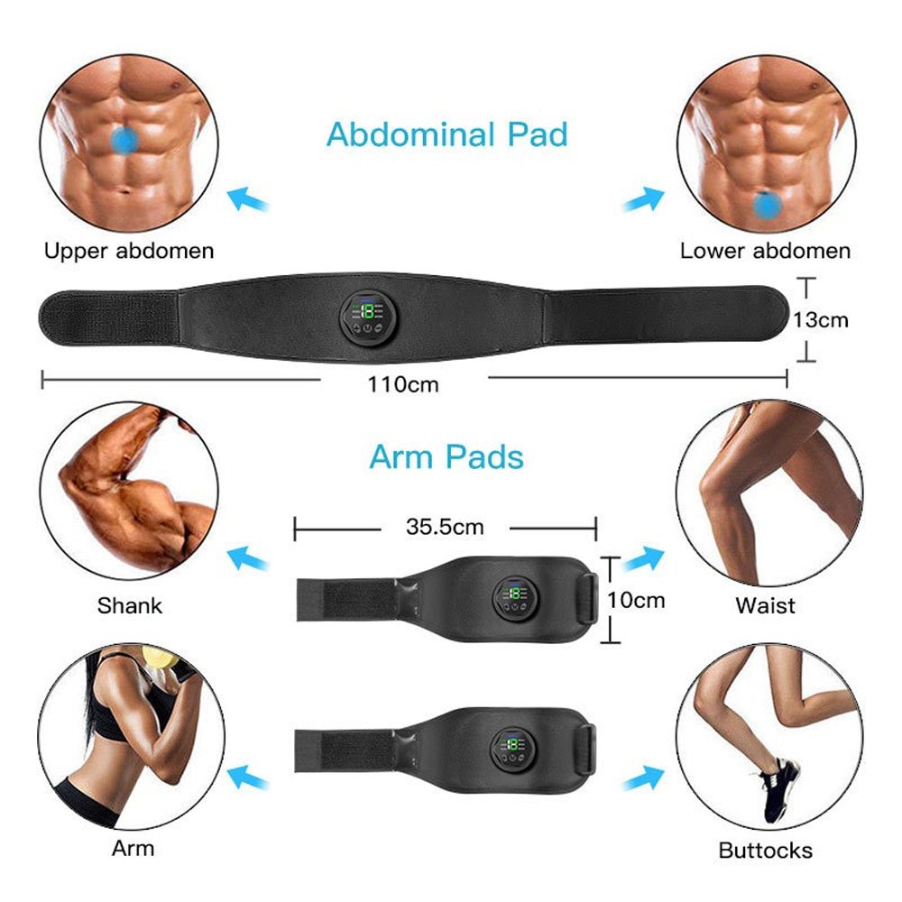 Đai Massage Rung Giảm Mỡ Bụng, Máy massage xung điện đa năng giảm eo thon cho cả nam và nữ Hot 2022 - Bảo Hành 12 Tháng