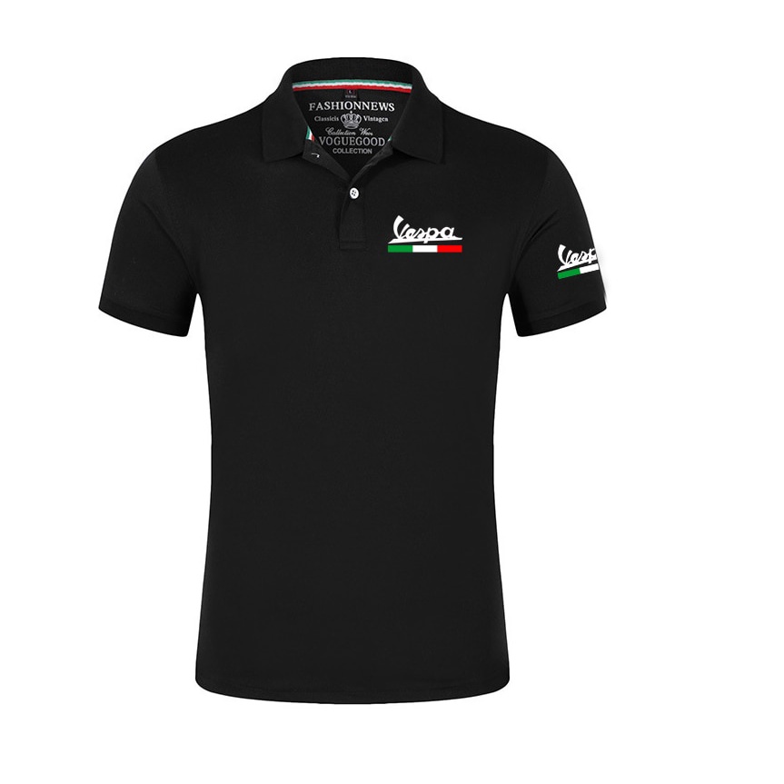 Áo Thun Polo Dáng Ôm Tùy Chỉnh In Logo Vespa Thời Trang Cho Nam
