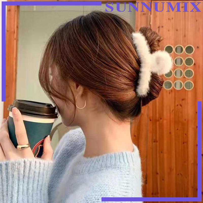 Kẹp Tóc Càng Cua Bằng Vải Bông Kích Thước Lớn Cho Nữ