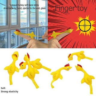 5pcs Set Catapult Turkey Funny Chick Launch Slingshot Novelty Toy Decompression