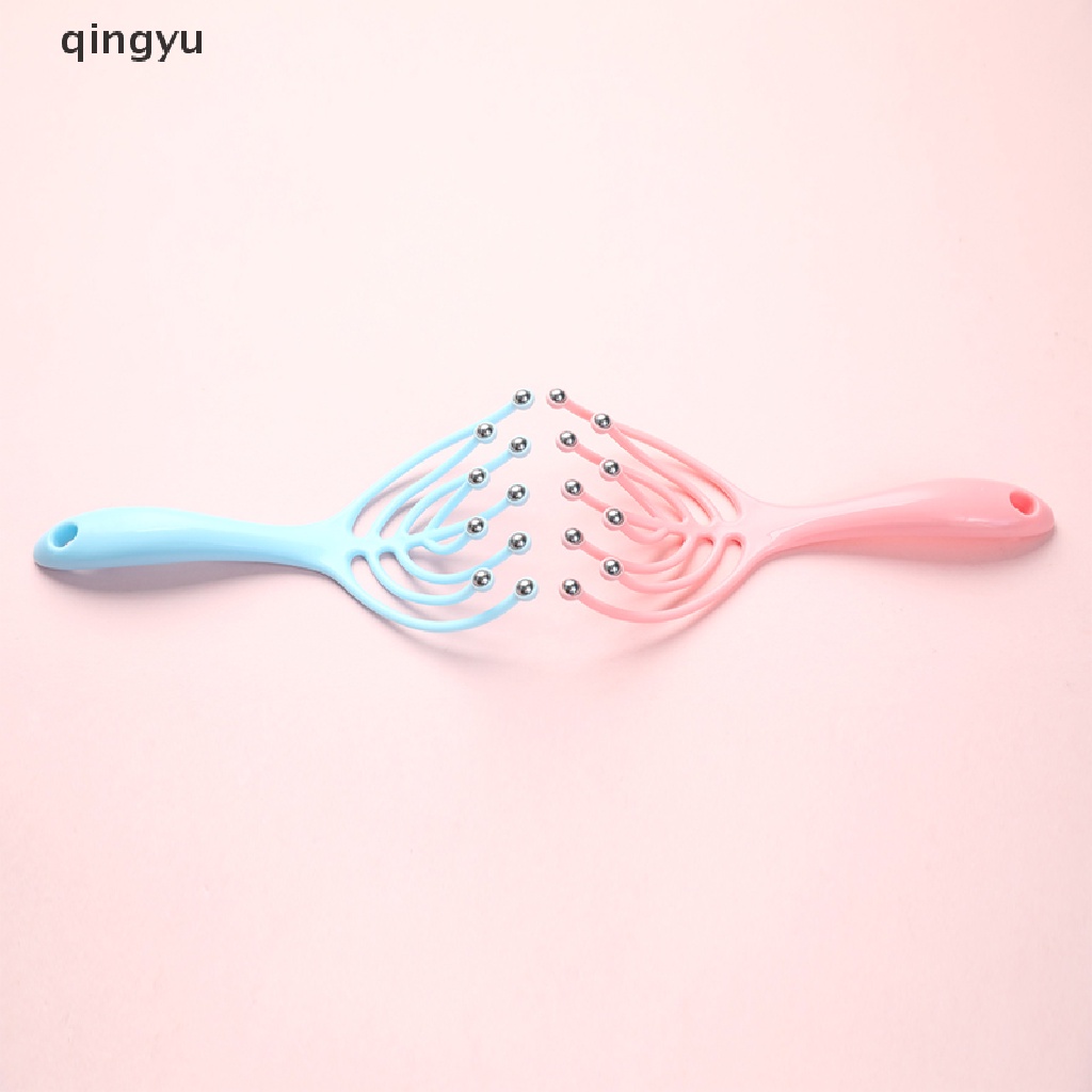 Qingyu Lược Mát Xa Đầu Chín Móng Vuốt Giúp Thư Giãn Da Đầu Sâu Mát Xa Hạt Cho Spa