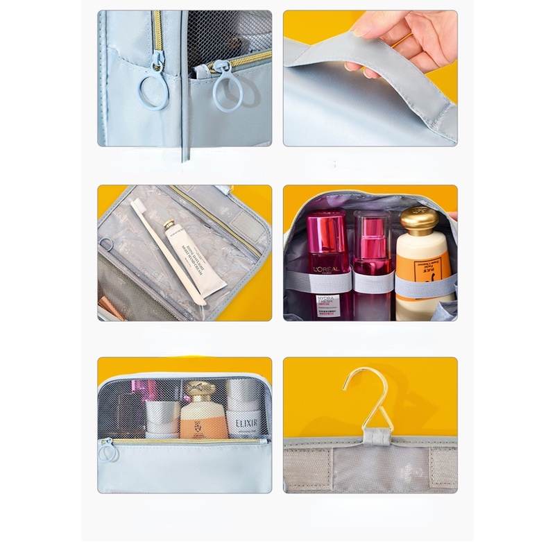 Túi Đựng Đồ Trang Điểm Chống Thấm Nước Họa Tiết Đầu Gấu Dễ Thương