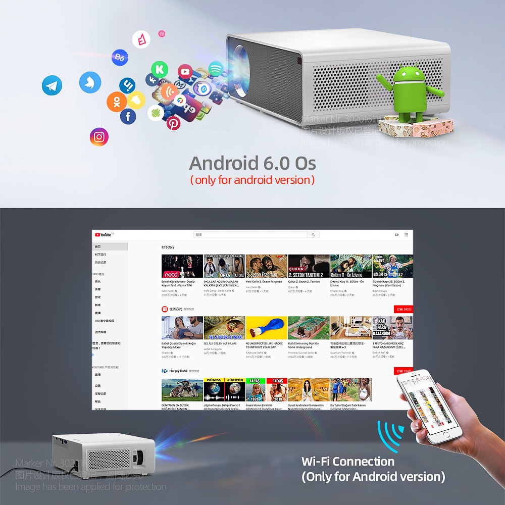 Máy chiếu AUN Akey7 Max - Siêu Sáng - Bảo Hành 1 năm