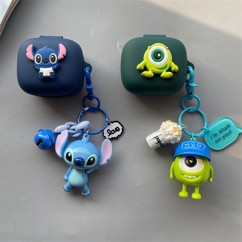 JBL Live Pro+ Case Cartoon Stitch Keychain Pendant JBL Live Pro2 Silicone Soft Shell Case Shockproof Shell Case Cartoon Sesame Street Pendant JBL Live Free2 Soft Shell Cartoon Mickey Minnie JBL Wave300 TWS Cover Case