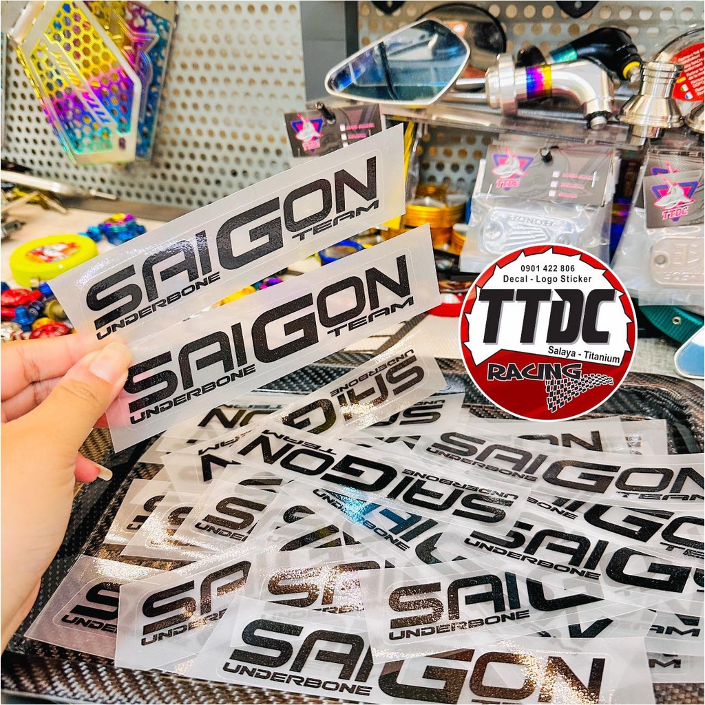 [ Giá 1 Tem ] Tem Logo Sticker Saigon Underbone Team Trong suốt ✌🇻🇳