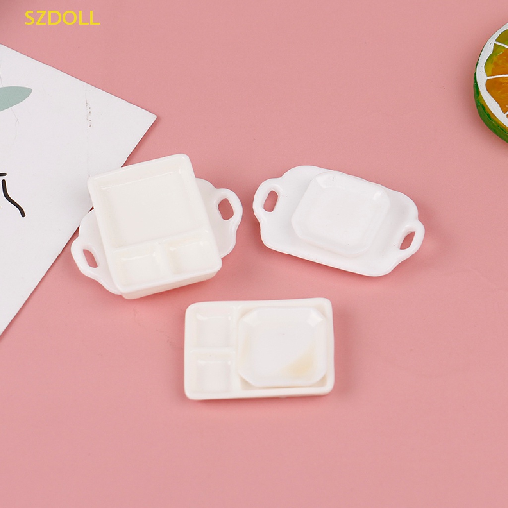 Mô Hình Đĩa Muỗng / Khay Đựng Bánh Trang Trí Nhà Búp Bê