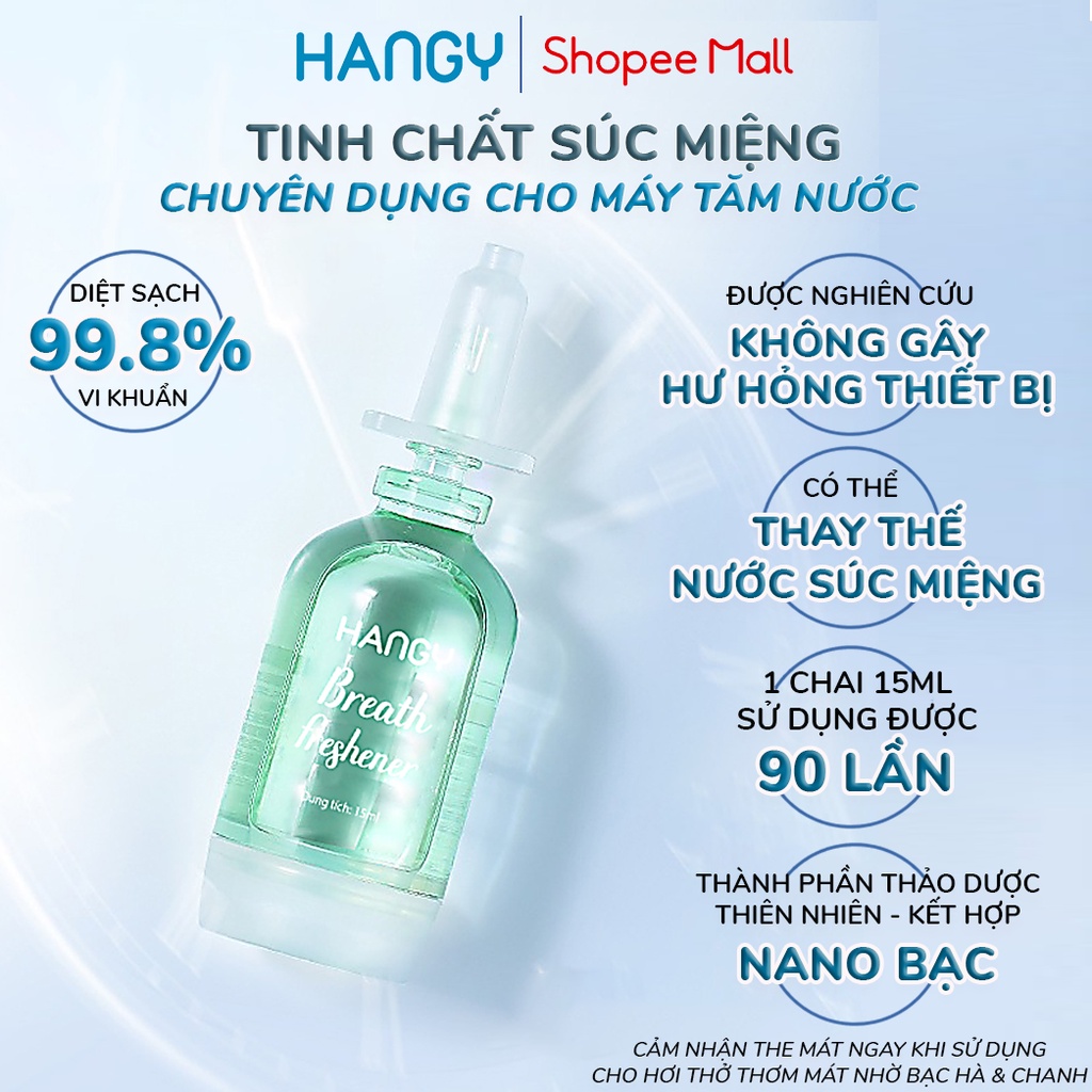 Tinh chất súc miệng hangy chuyên dụng cho máy tăm nước diệt sạch 99% vi - ảnh sản phẩm 1