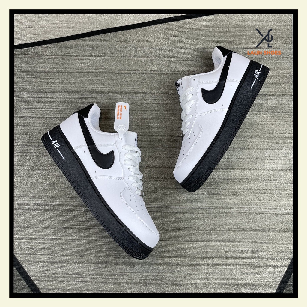Giày_Nike air force 1 trắng, Giày thể thao nam nữ AF1 trắng đế đen full phụ kiện