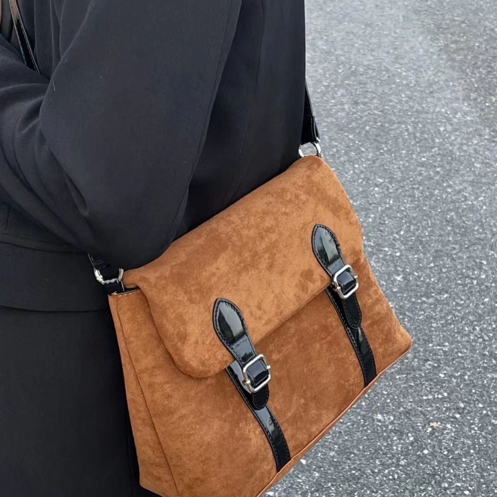 Túi Xách Đeo Vai Vải Nhung Phong Cách Hàn Quốc Thời Trang Thu Đông Đơn Giản 20 X 30 X 12