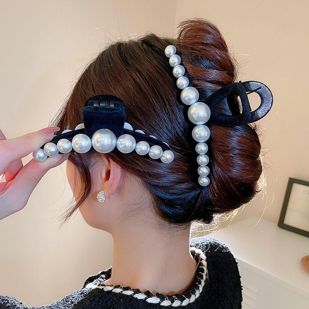 Kẹp Tóc Đuôi Ngựa Hình Cá Mập 26EDIE Phong Cách Mùa Thu Thanh Lịch Cho Nữ