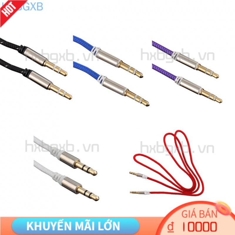 Dây Cáp Âm Thanh Chuyển Đổi Từ Đầu Cắm 3.5mm Sang Cổng Cắm 3.5mm Dài 1m Chuyên Dụng