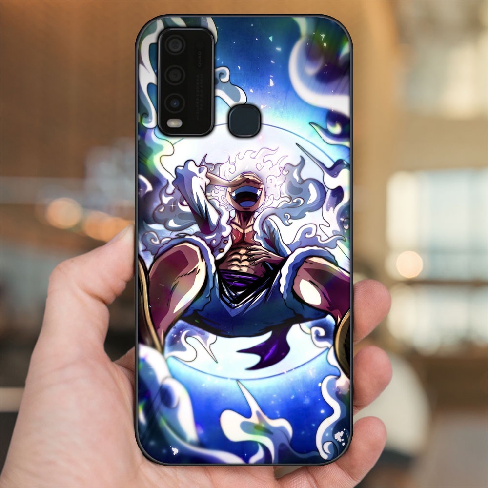 Ốp lưng Vivo Y30, Y50 viền đen in hình Luffy Gear 5 Nika One Piece Đảo Hải Tặc