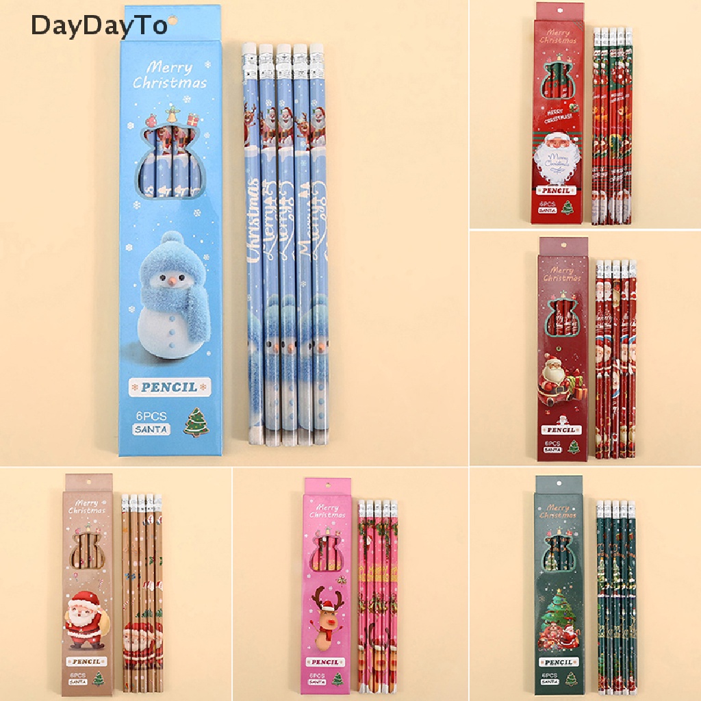 Set 6 Bút Chì Vẽ Kèm Hộp Đựng Bằng Cao Su HB