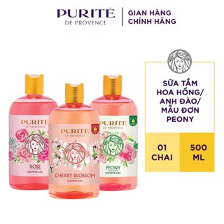 Sữa Tắm Purite Anh Đào/ Hoa Hồng , mẫu đơn 500ml