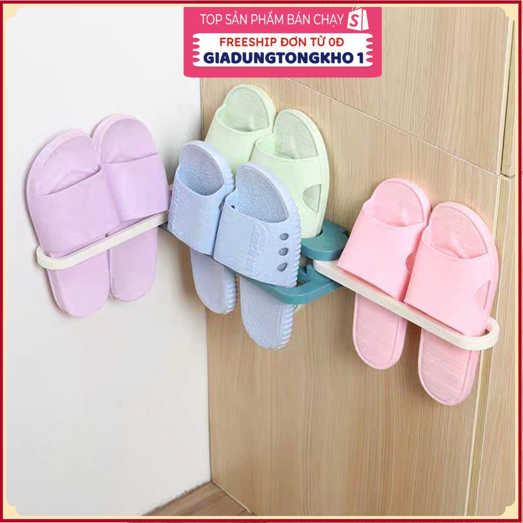 (Bán Buôn Sỉ) Kệ để giày dép thông minh gấp gọn dán tường đa năng siêu tiện lợi T2