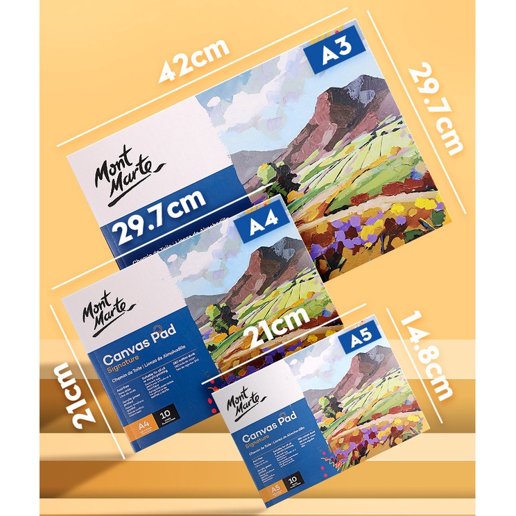 Sổ Vẽ Canvas Toan vẽ Mont Marte A5/A4/A3 280gsm