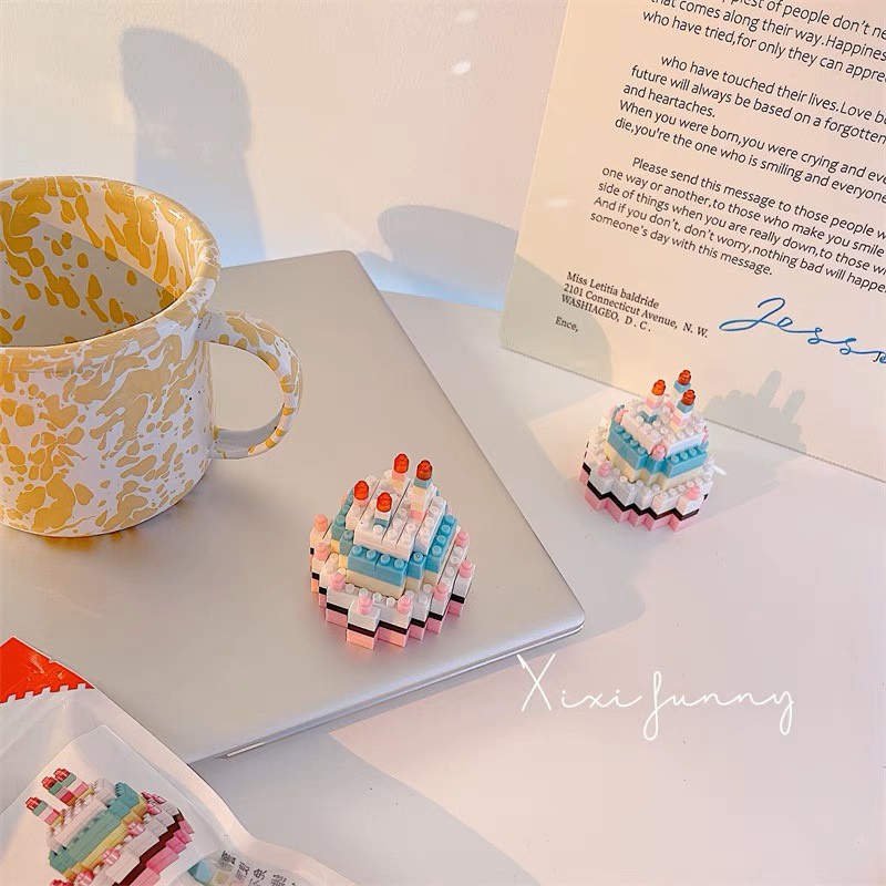 Mô Hình Lắp Ghép Hộp Bánh Sinh Nhật Mini Quà Tặng | Set Đồ Chơi Lắp Ghép Bánh Gato Mini Dễ Thương