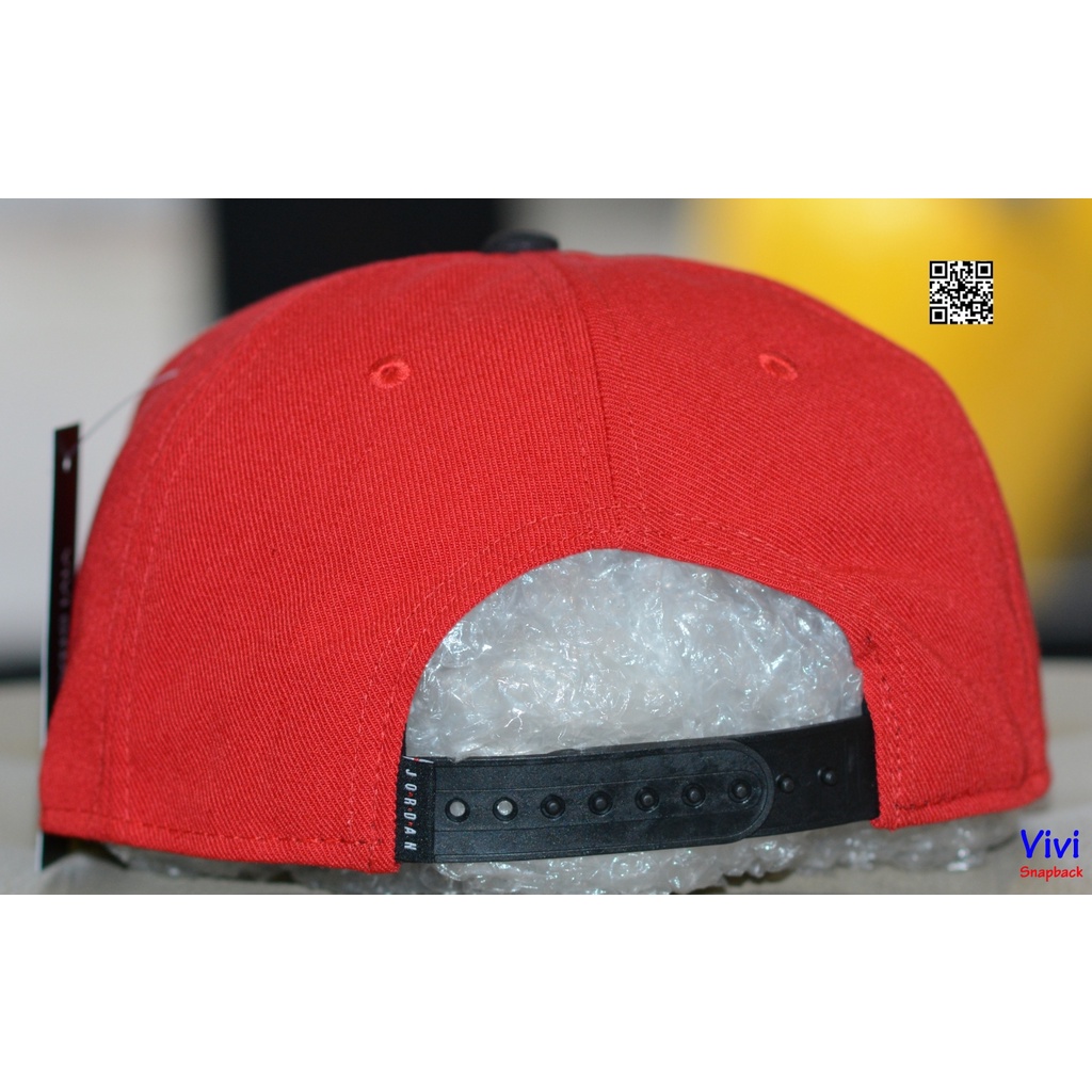 Nón Jordan Pro Jumpman Snapback 2 màu đỏ đen ,Mũ Jordan snapback 2Tone thời trang thể thao