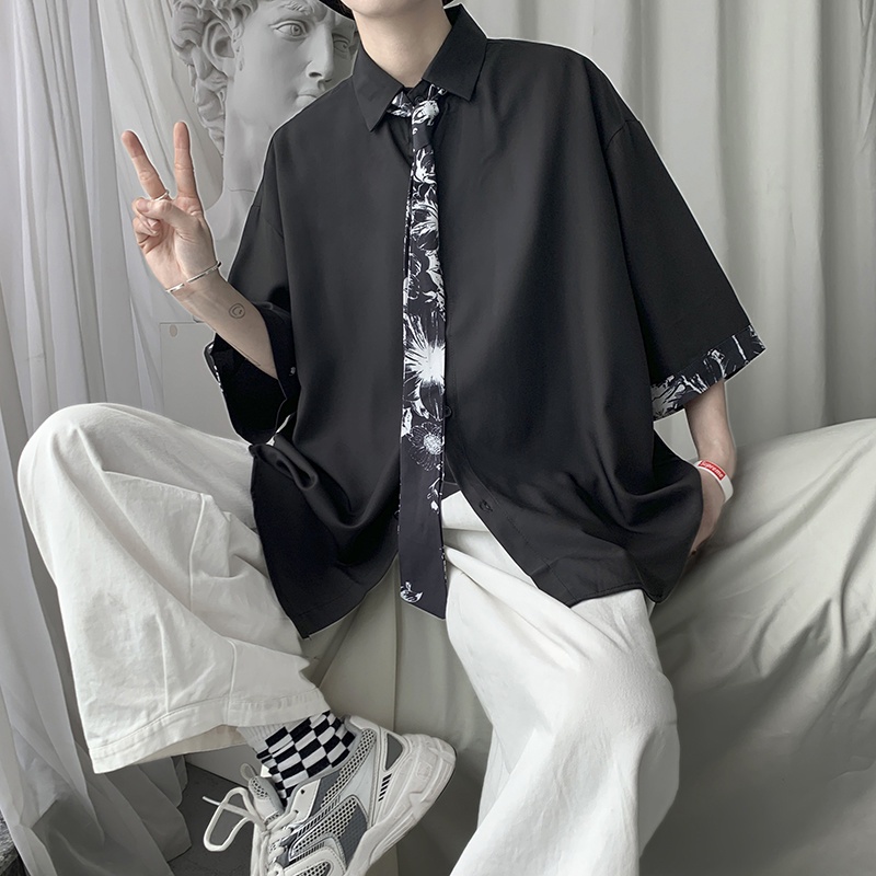 Áo Sơ Mi Tay Lửng Dáng Rộng Thoáng Khí Thời Trang Mùa Hè Hàn Quốc 2022