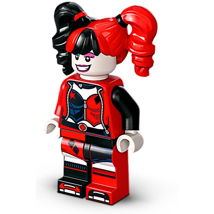 Nhân vật Lego Minifigure Harley Quinn - Pigtails, Dark Azure and Dark Pink Eye Shadow