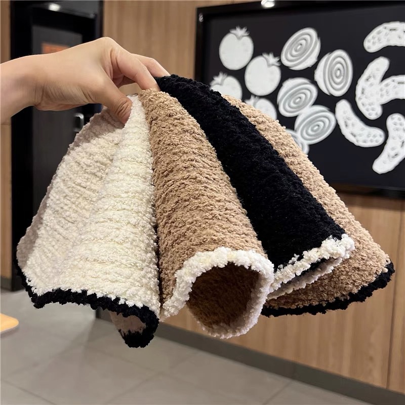 Mũ Lông Dáng Xô Kẻ Viền Thời Trang Nhật Hotrend Sang Trọng P2231