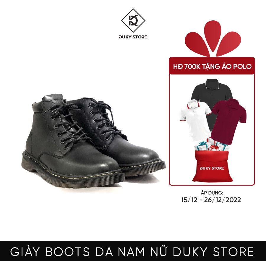 (Bảo hành 12 tháng) Giày boot Dr 1996 nam cá tính chất liệu da bò - Duky Store