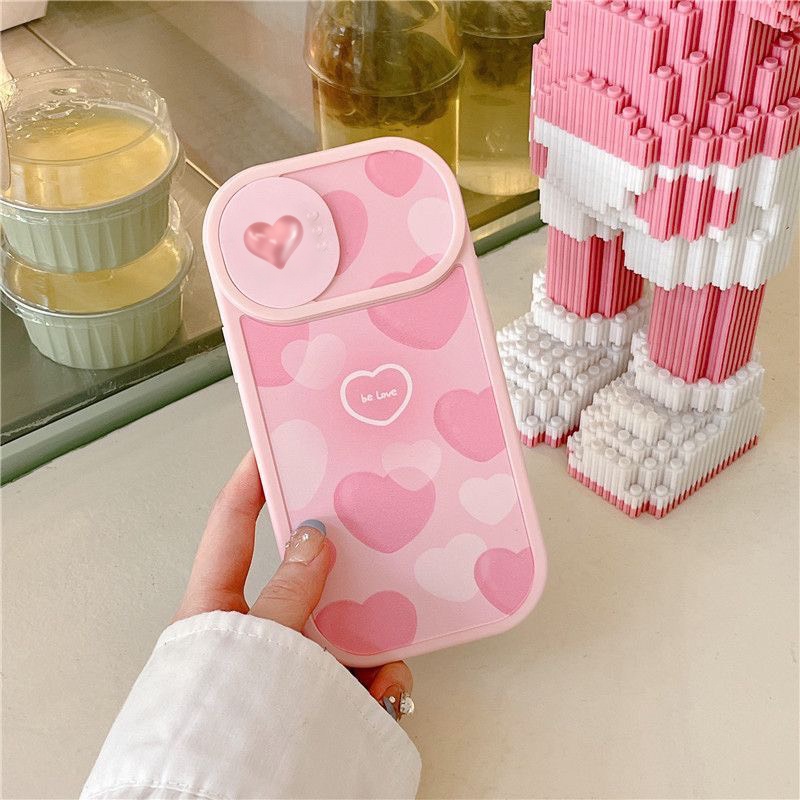 Ốp điện thoại iphone nắp trượt tròn tim be love cầu vồng 6/6splus/7/7plus/8/8plus/x/xs/11/12/13/14/pro/max/plus/promax