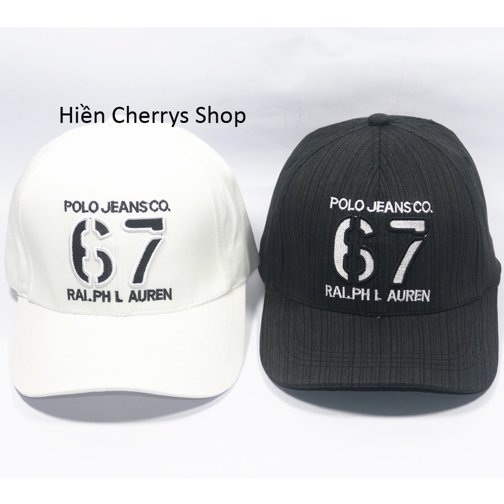 Mũ lưỡi trai, Nón kết thêu chữ 67 P.o L.o Jeansco cao câp- Chất liệu kaki &amp; Cotton thích hợp cho tín đồ mê nón xịn.