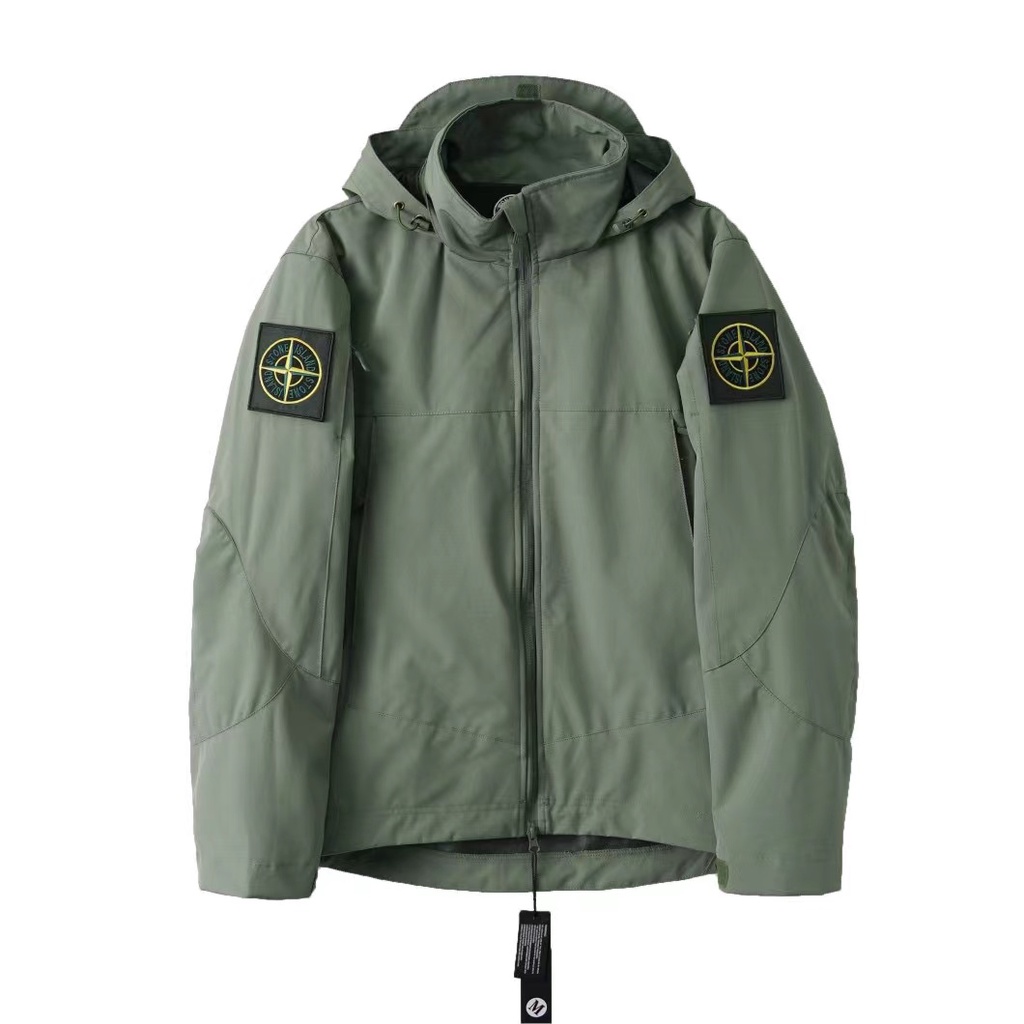 Stone Island Áo Khoác Chống Thấm Nước Thời Trang Dạo Phố Cá Tính 22ss