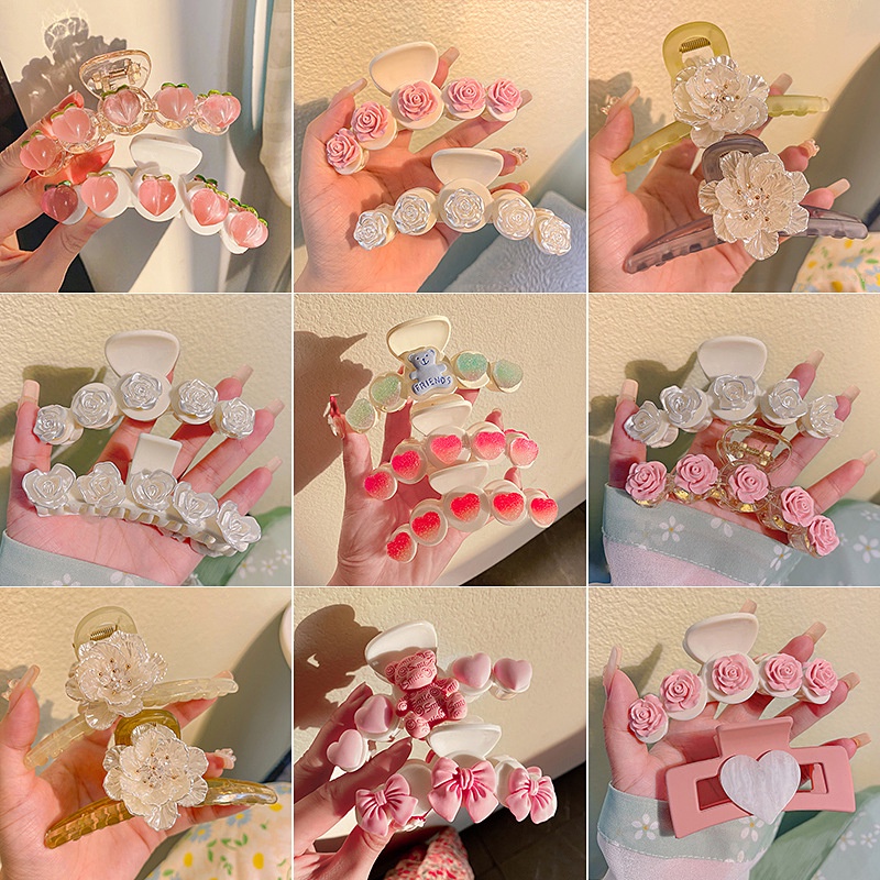 Kẹp Tóc Màu Kẹo Ngọt Họa Tiết Hoạt Hình Phong Cách Nhật Bản Cho Nữ