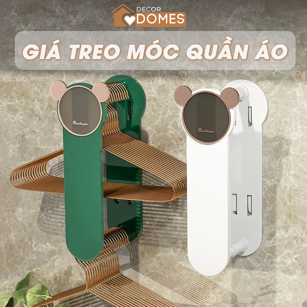 Giá treo móc quần áo dán tường - kệ treo móc quần áo