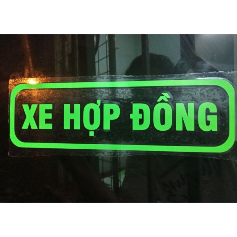 Tem phù hiệu xe hợp đồng, xe taxi decal dạ quang