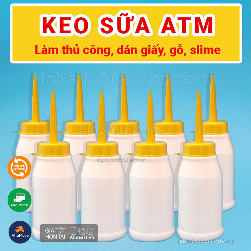 Keo sữa dán ATM làm thủ công chuyên dán giấy, gỗ, gạch đá - Rẻ