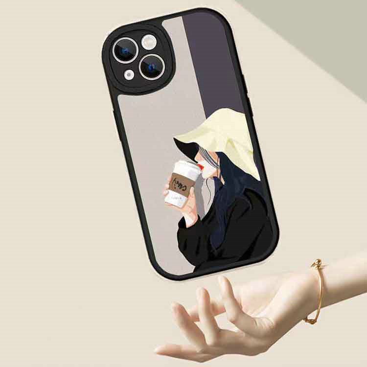 XPN| Ốp lưng Đối với iPhone 6 6s 7 8 Plus X Xr Xs Max 11 12 13 14 15 Pro Max Soft Couple Coffee Hat Boy Girls Camera Protect Phone Case