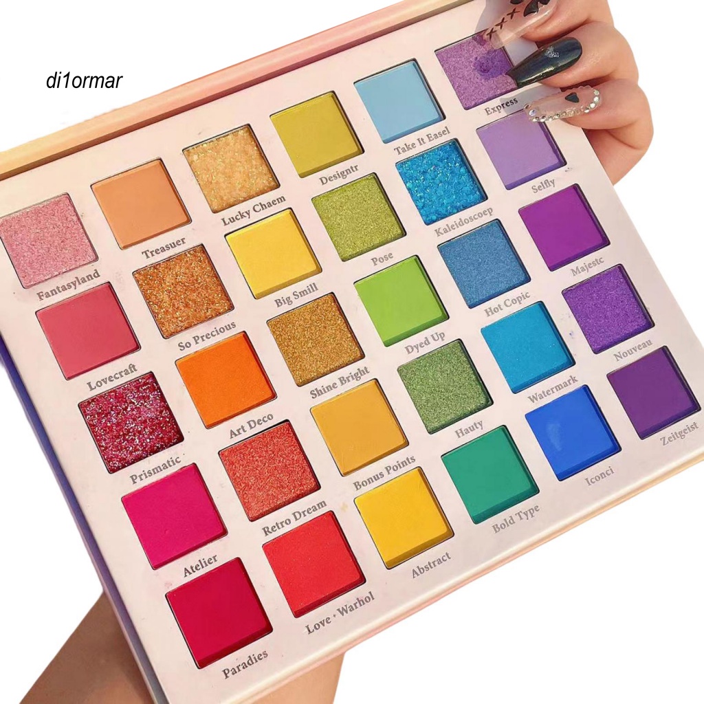 Bảng Phấn Mắt 30 Màu Cầu Vồng Ánh Ngọc Trai Kim Tuyến / Lì Trang Điểm Nhẹ Nhàng Lâu Trôi