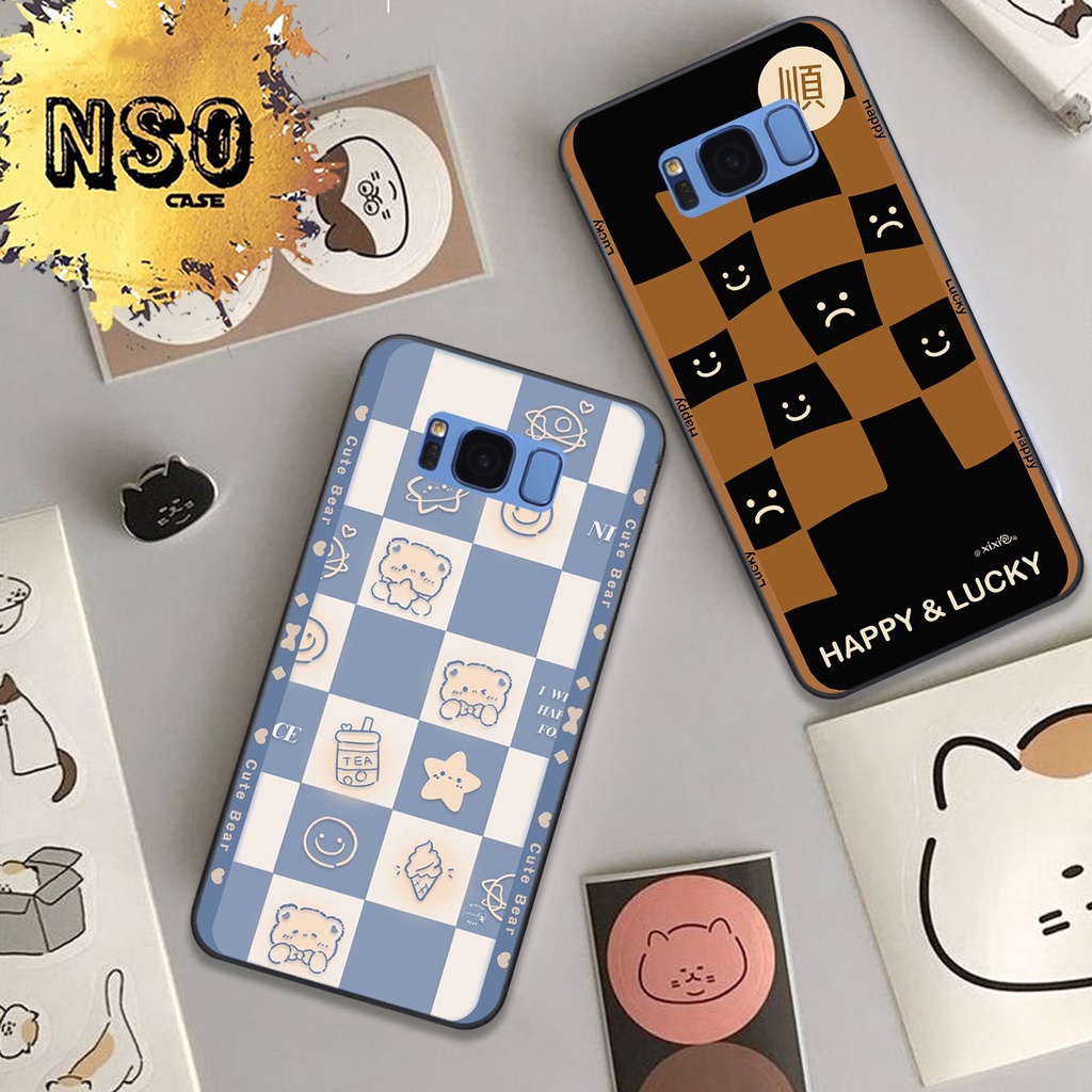 Ốp Samsung S8 - S8 PLUS in hình họa tiết Ca Rô Kẻ trái tim đẹp dễ thương Hot Trend 2023