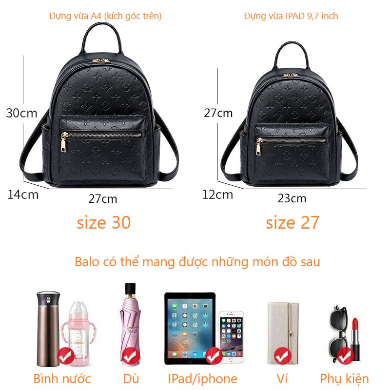 Balo MCM hoạ tiết Dập Nổi  siêu xinh